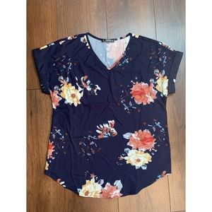 SHEIN Blue Floral Top